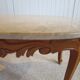 Oval coffee table - carved wood - white veined marble - Regency / Louis XV style