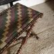 Tabouret pliant vintage à pieds torsadés