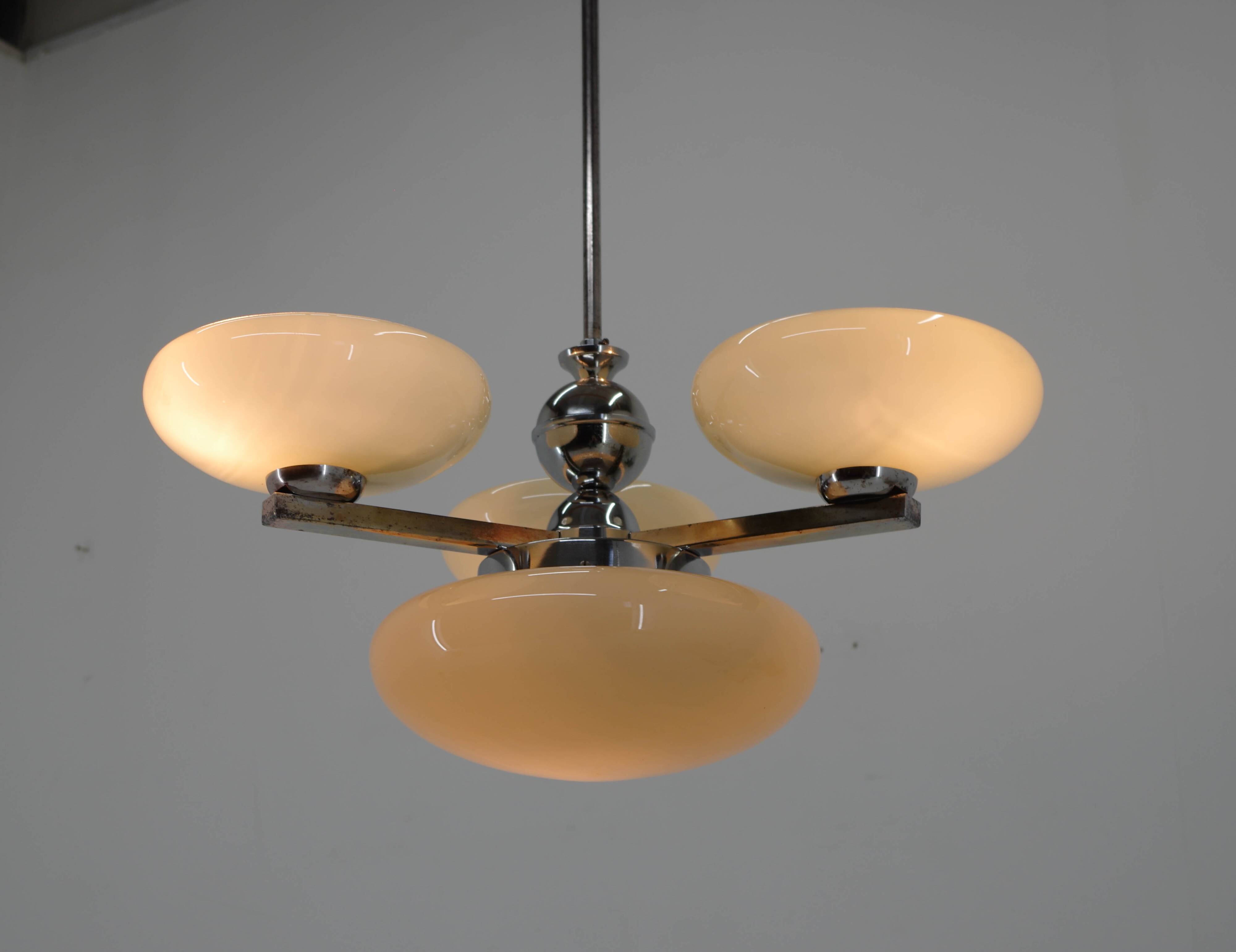 Art Deco Chandlier, Czechoslovakia, 1940s