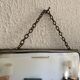 Miroir vintage 1950 triptyque barbier biseauté canard - 24 x 58 cm