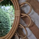 Vintage rattan mirror