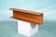 Mid-century minimalist wall console in walnut.