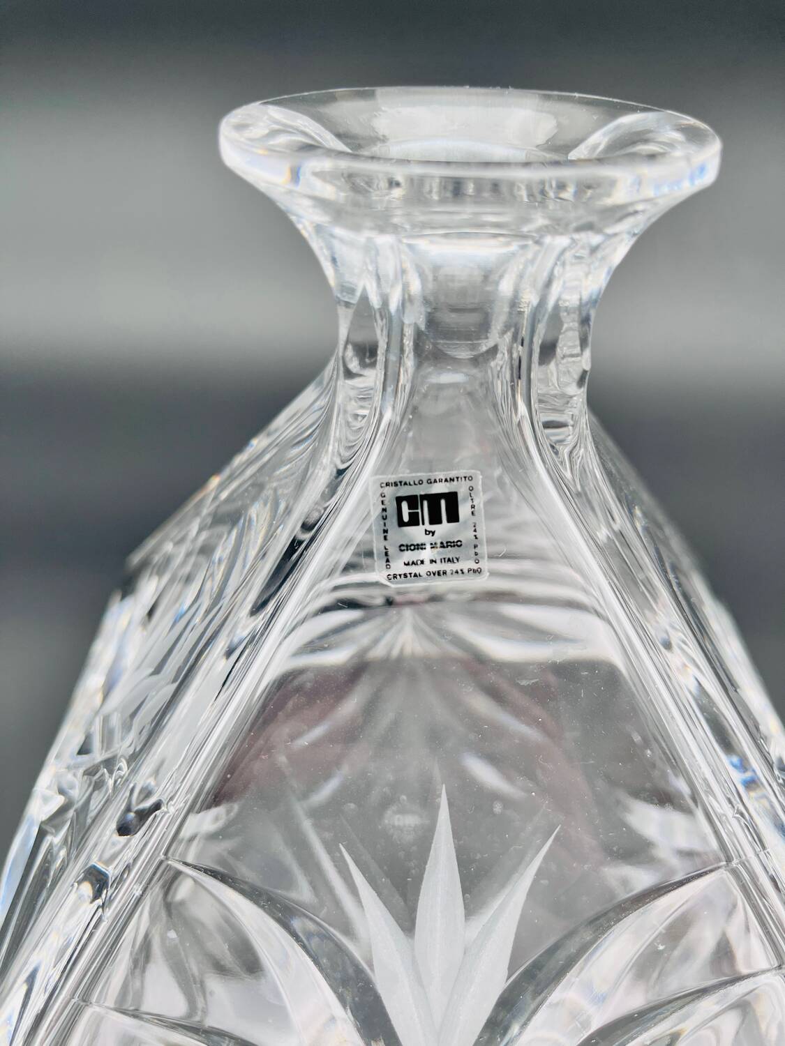 Crystal Carafe Mario CIONI & Orfèvrerie KRISA (3.2kg) – Signed