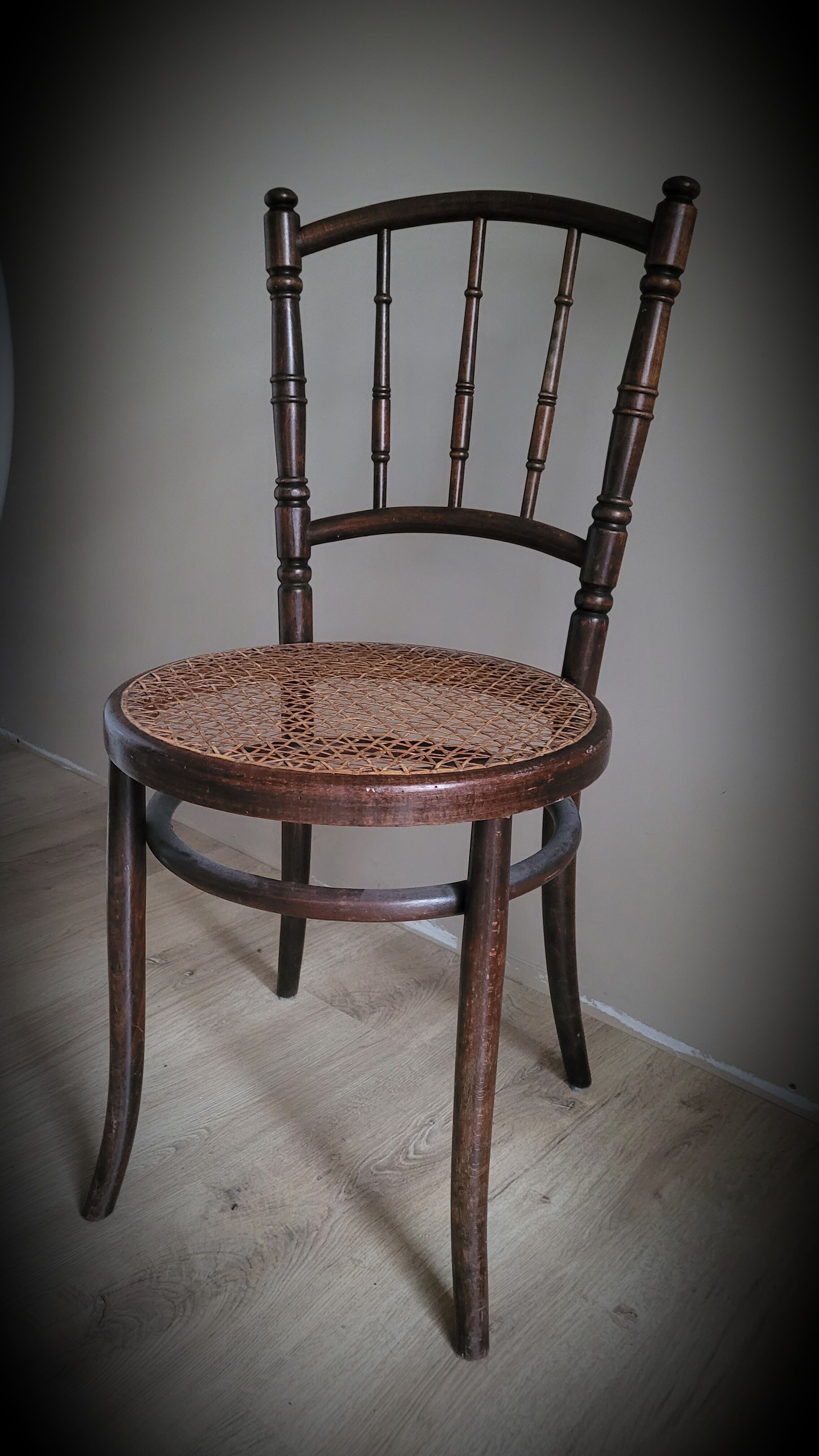 Triangle canned bistro chair