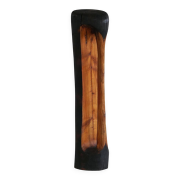 Large wooden sculpture "Black Elegance" by Ole Wettergren, Denmark, 1990s.