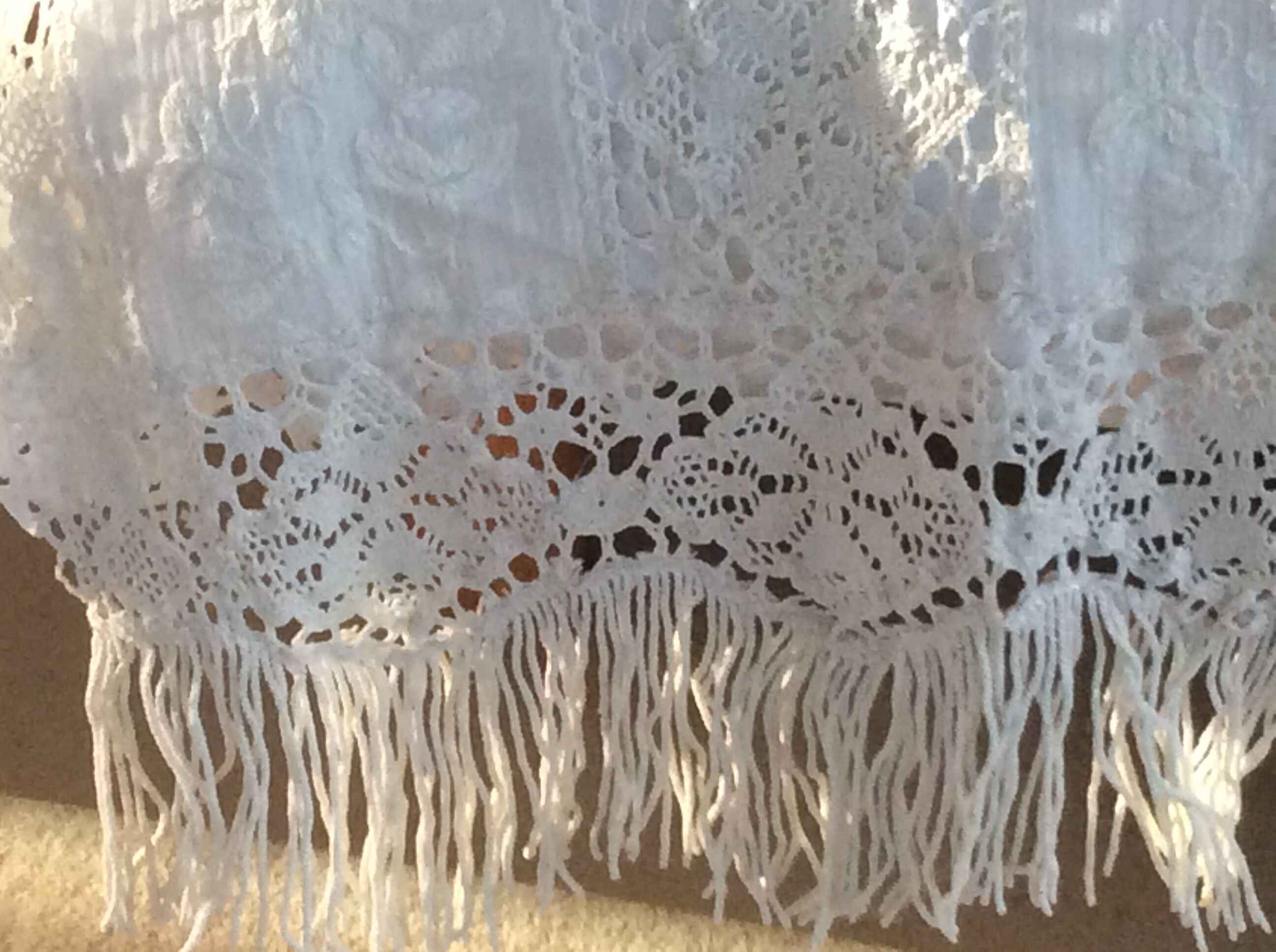 Old bed top lace and crochet