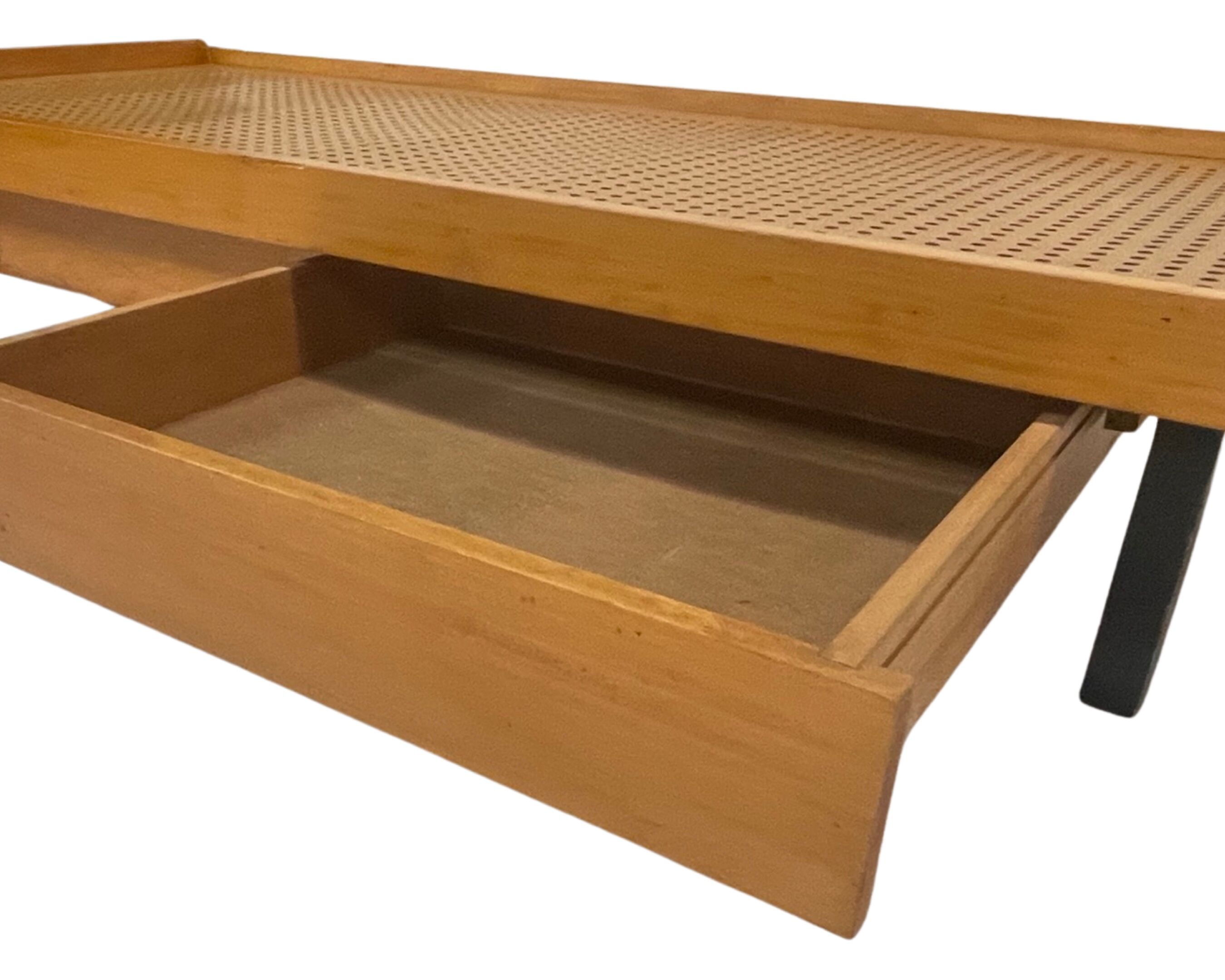 Vintage wooden bed with drawers, Netherlands, 1960 design Daybed