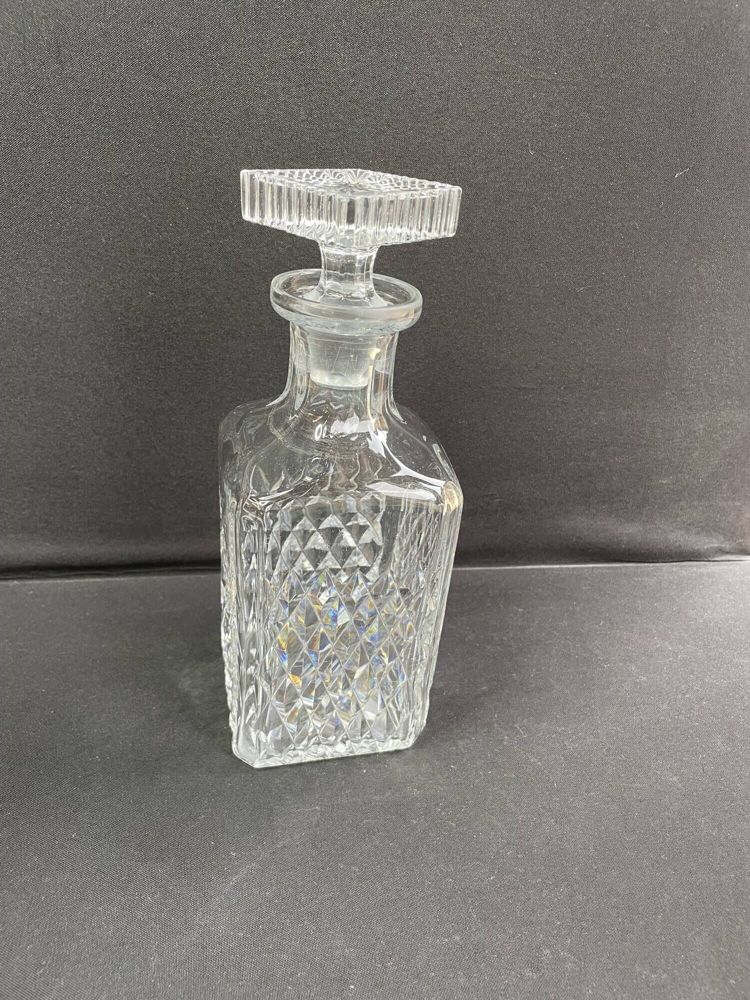 Baccarat - whisky carafe (1) - modern mid-century - cut crystal - model burgos