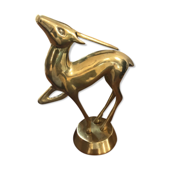 Vintage brass gazelle