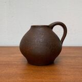 Brutalist vases and carafes from the mid-century by Hartwig Heyne pottery, Germany, 1960s.