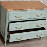 Louis XV style chest of drawers and bedside tables.