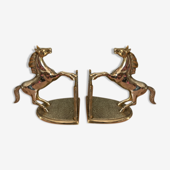 Brass bookend horses