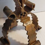 Chandelier wrought iron Art-popular with three arms old