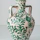 Spanish Revival Ceramic Table Lamp Pair from Granada, New Linen Lampshades