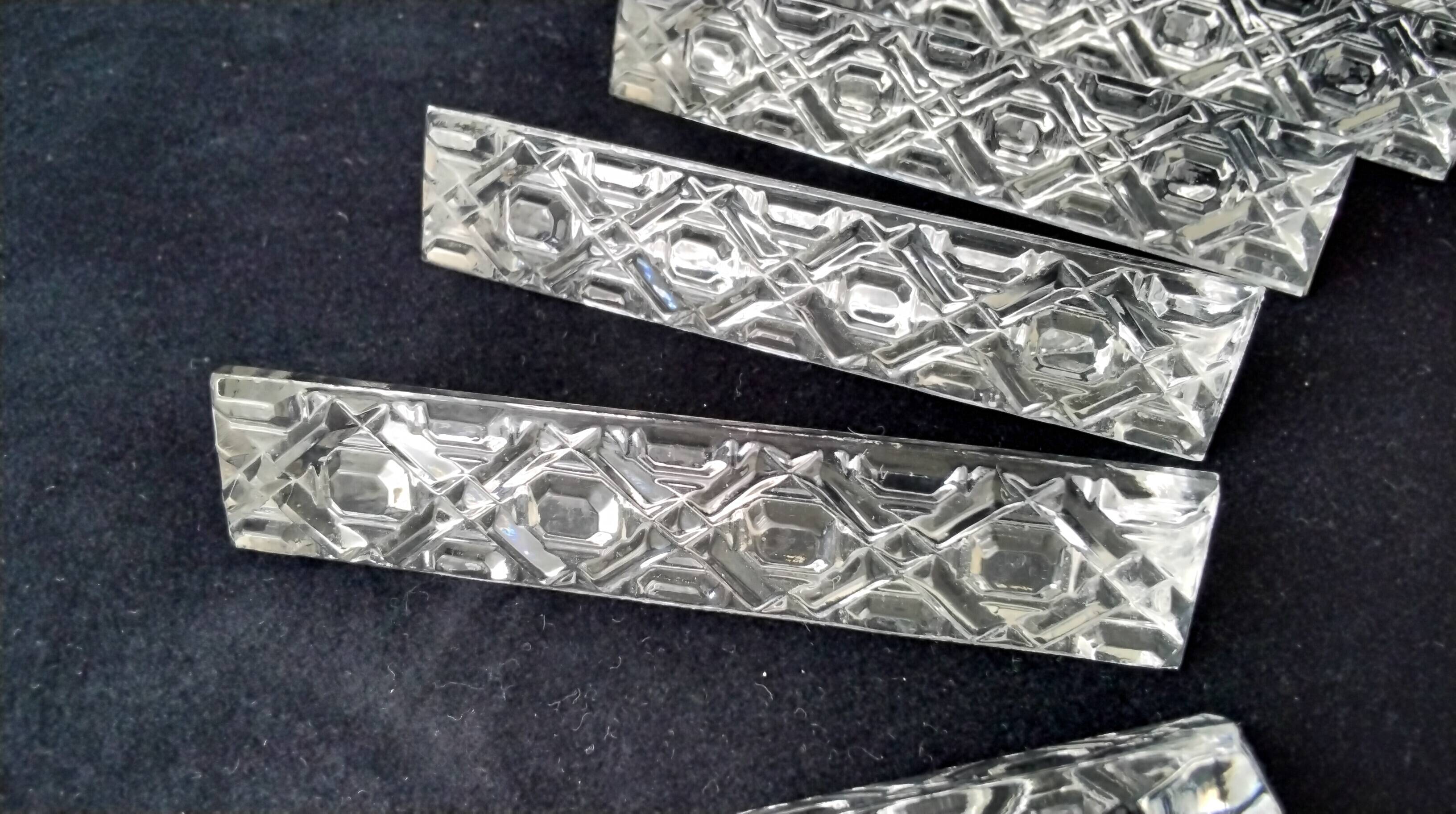 8 crystal lead knife rests