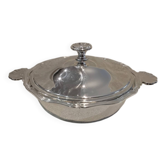 Silver-plated metal covered vegetable dish by Christofle Vendôme silversmiths