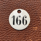 Vintage Enamel Train Seat Numbers from Europe Lucky Number House Number Room