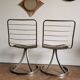 Paire chaises dorées
