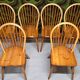Set of 6 Danish pine chairs 1980