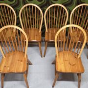 Set de 6 chaises pin danoises  1980"
