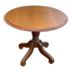 Round side table with a central solid wood leg from the 20th century.