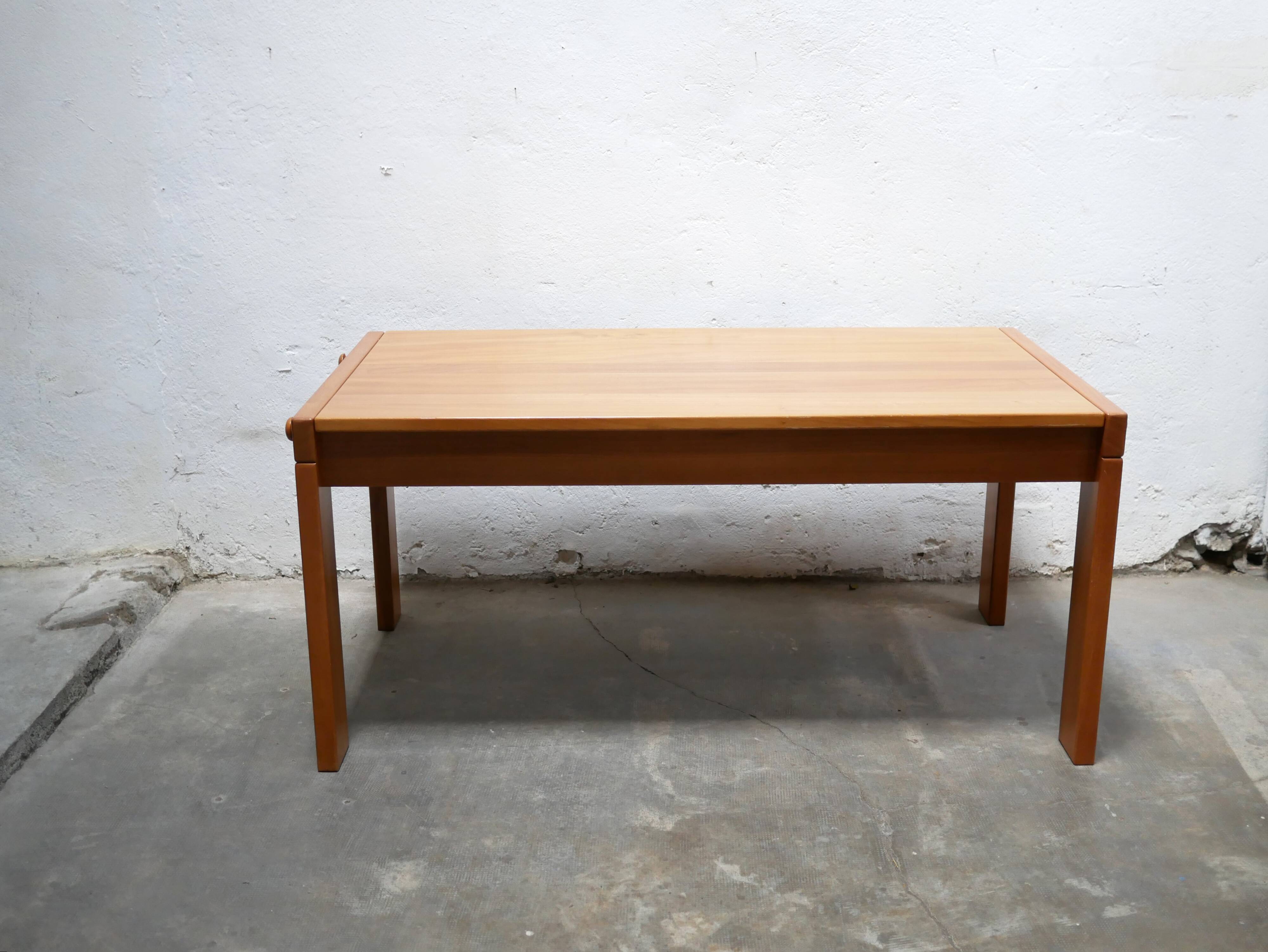 Vintage elm dining table by Maison Regain