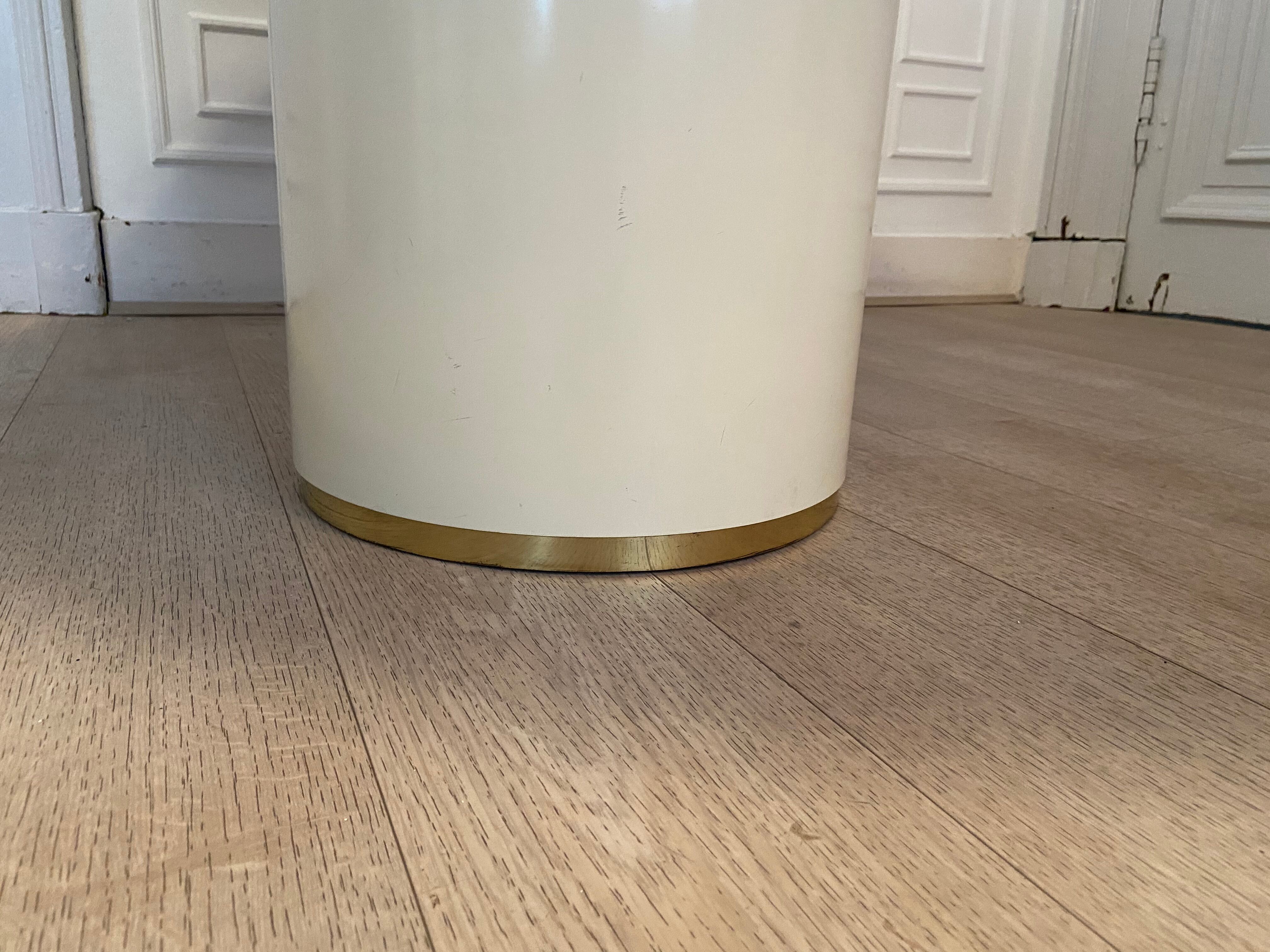 Ivory and Laiton dining table, Paris, 1970