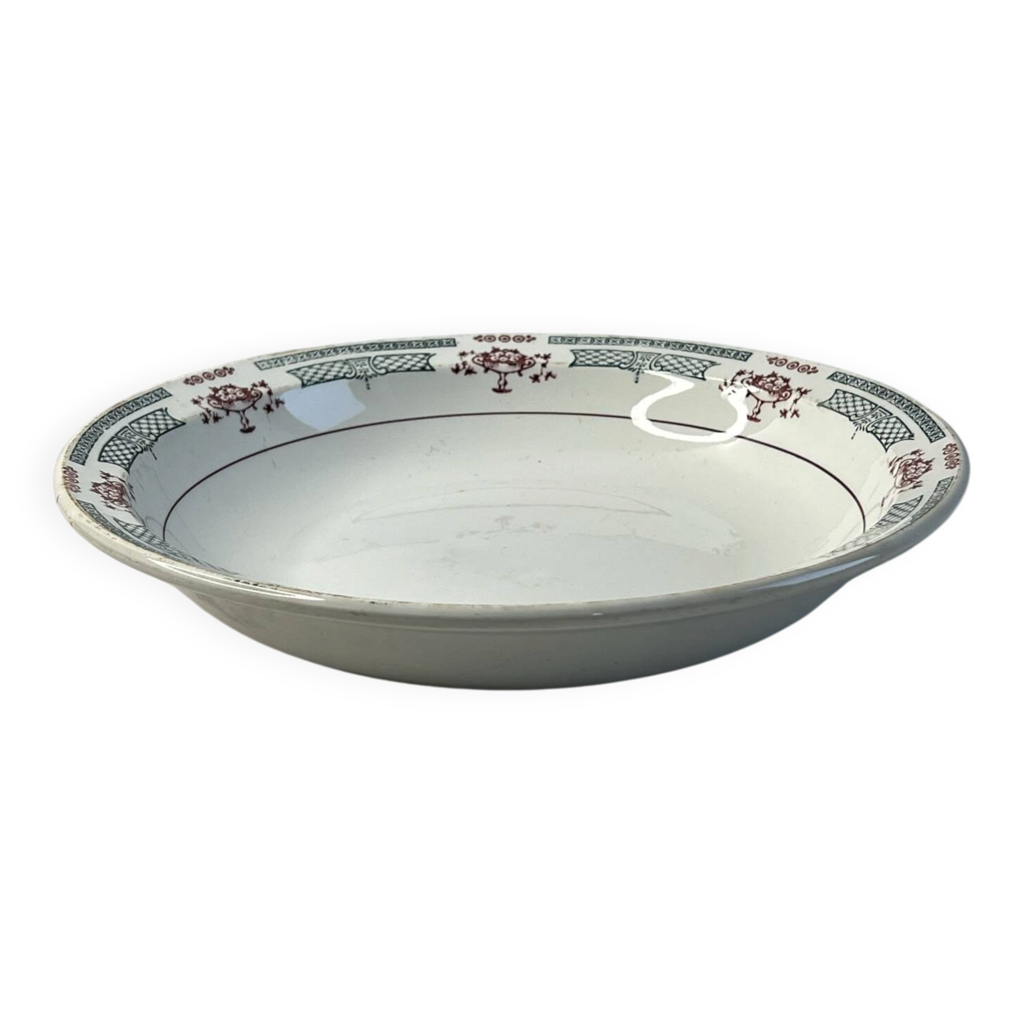Plat de présentation en faïence Saint-Amand 26,5cm