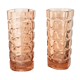 Paire de vases en verre rose ancien