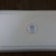 Victoria rectangular tray, hand-painted blue and gold porcelain decoration