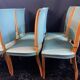 Suite 6 chaises design moderniste 1950