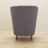 Fauteuil gris, design scandinave, fabrication : Danemark
