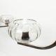 Lustre See Delmas 3 branches noir et doré verre transparent 1960