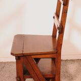 Transformable Library Step Stool into Chair - 19th Century