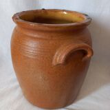 Old glazed terracotta pot