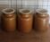 A set of 3 vintage glazed stoneware vases for indoor use.
