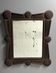 Antique tramp art folk art distressed mirror, Austria ca 1900s