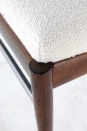 Set of 6 Rosewood AWA Dining Chairs 'Bennekom'  - new upholstery