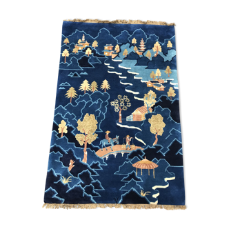 Former Chinese ancient done hand carpets 125 x 185 cm