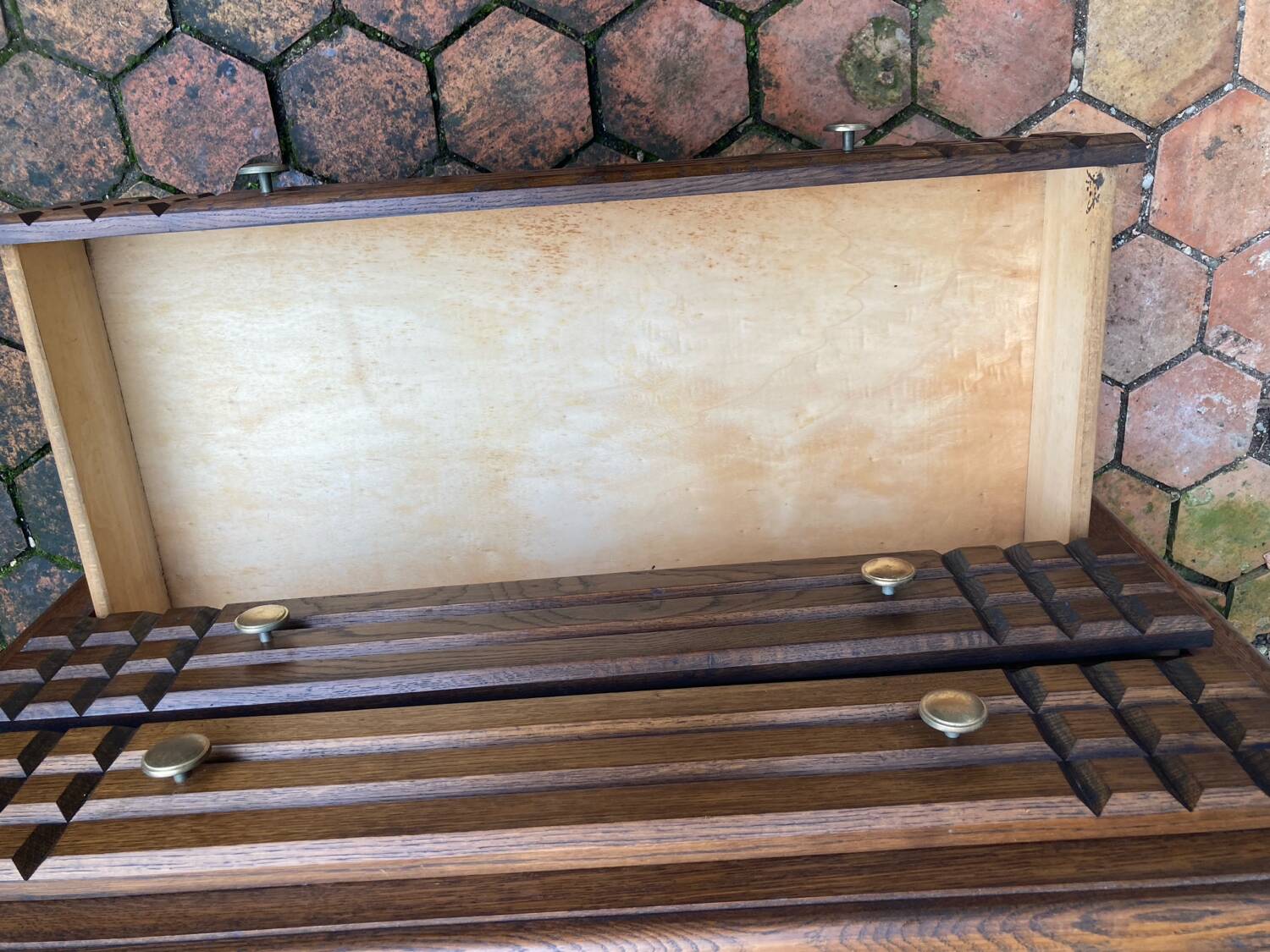 Vintage chest of drawers with splayed legs