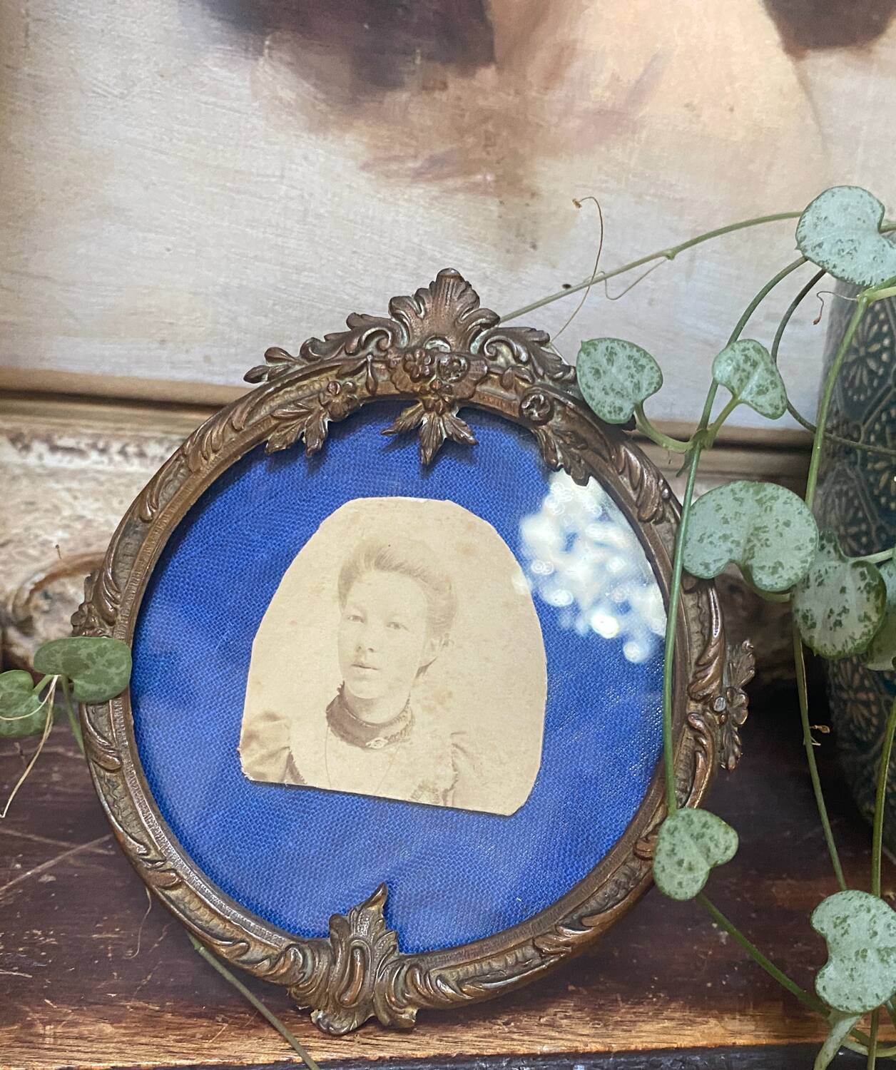Antique gilded bronze frame