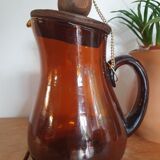 Amber glass pitcher