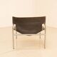 "SZ12" armchair in brown leather by Walter Antonis for Spectrum 60's