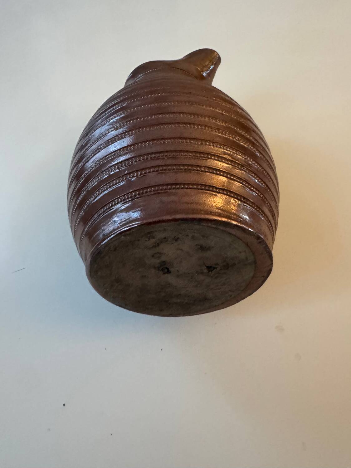 Large antique ceramic stoneware jug, glazed, 1950.