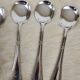 Set of 6 silver metal cream spoons