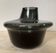 Mushroom-shaped vase in smoked glass