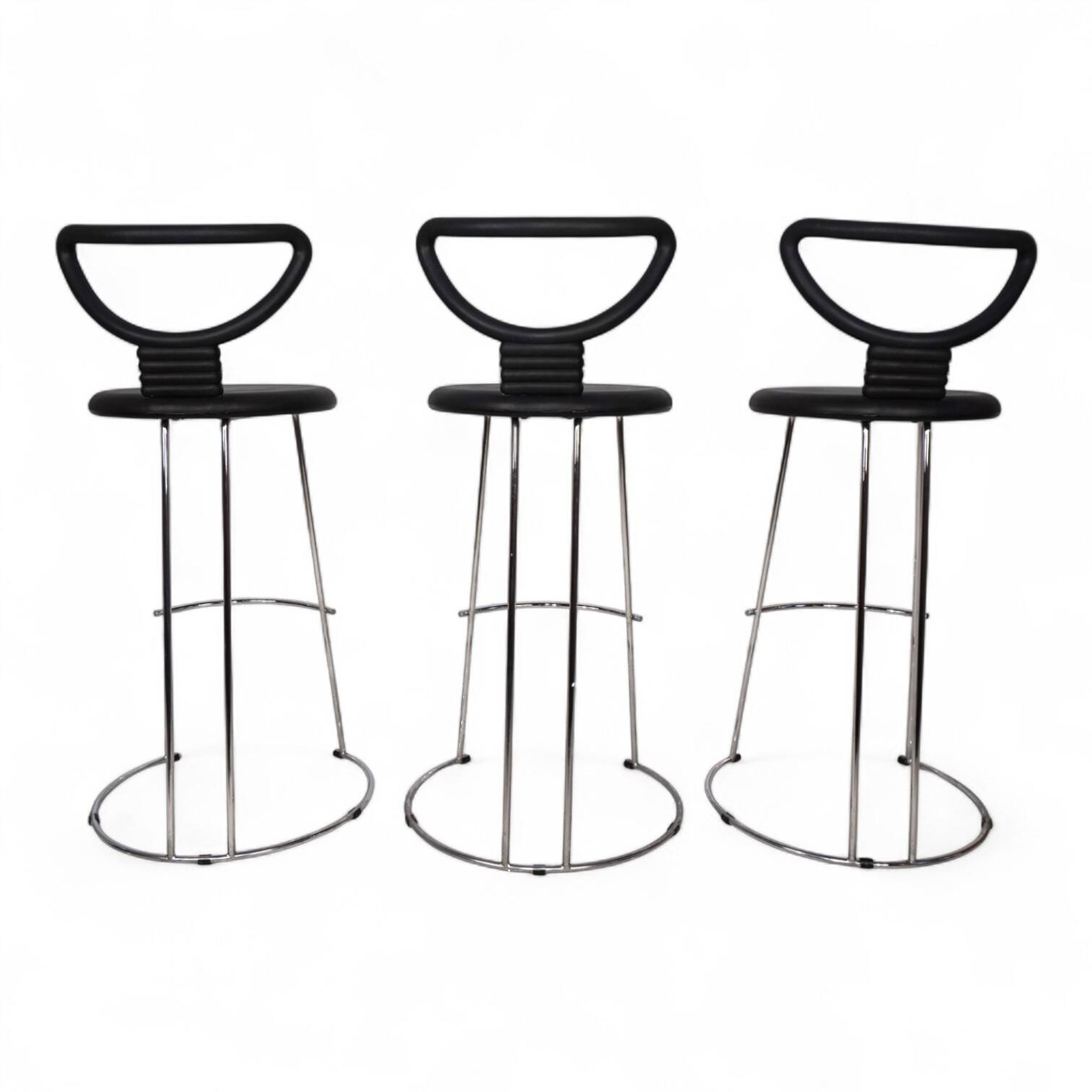 Fasem Italia 3-piece set of postmodern bar stools by Nobu Tanigawa, 1990