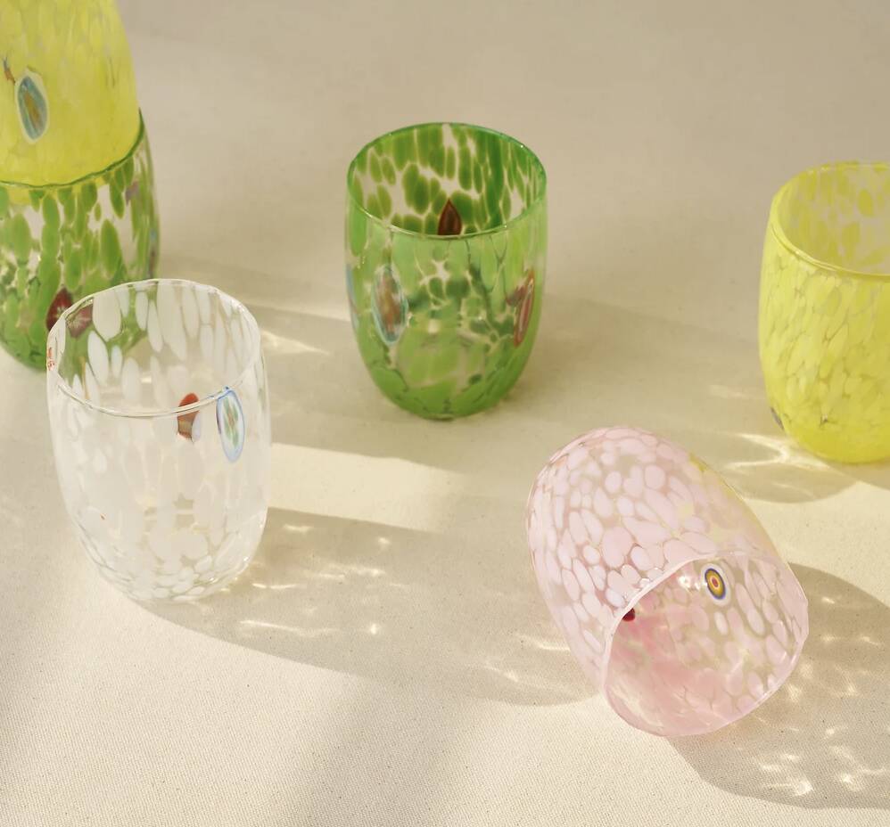 Murano glass in white