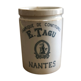 Old jam jar in sandstone E.Tagu Nantes