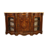 French inlaid sideboard in Napoleon III style with marble top